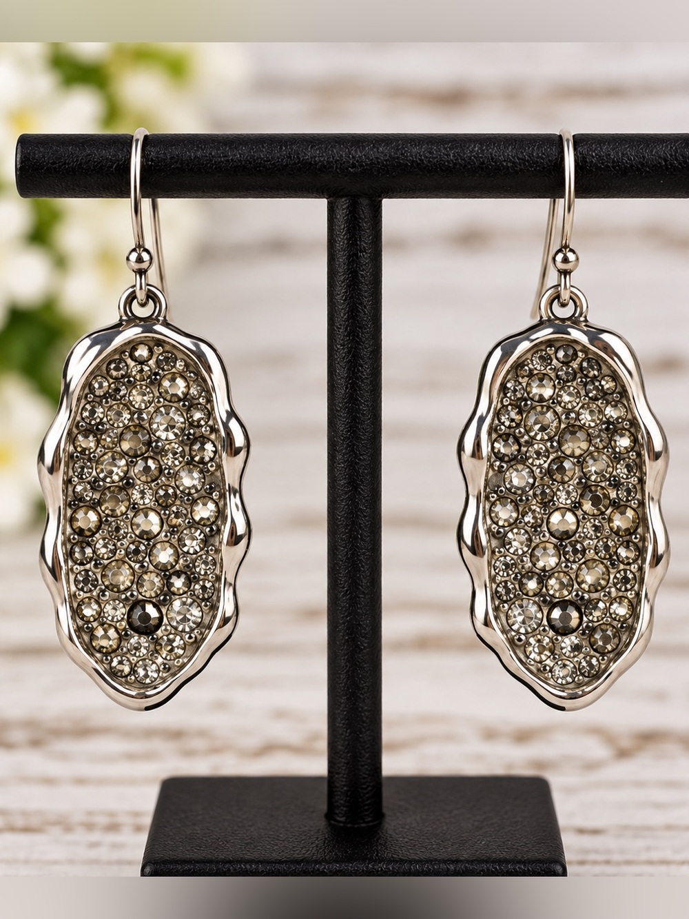 Alexis Bittar Encrusted Crystal Statement Drop Earrings